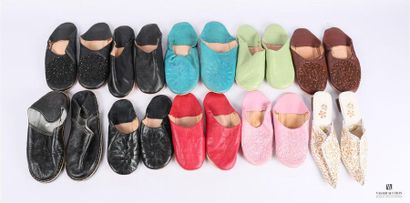 NORD AFRIQUE
Lot de dix paires de babouches...