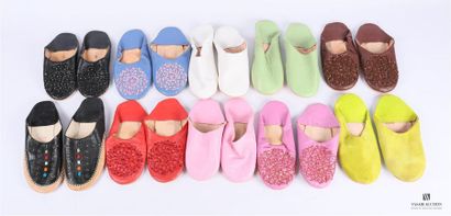 NORD AFRIQUE
Lot de dix paires de babouches...