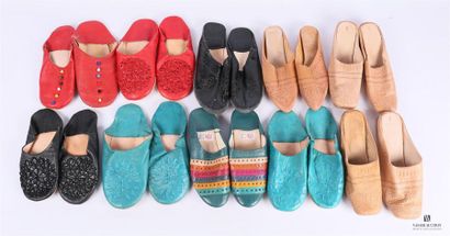 NORD AFRIQUE
Lot de dix paires de babouches...