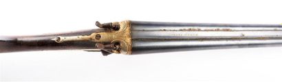 Fusil de chasse à canons damas juxtaposés...