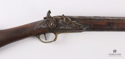 Fusil monocanon, platine à silex transformé...