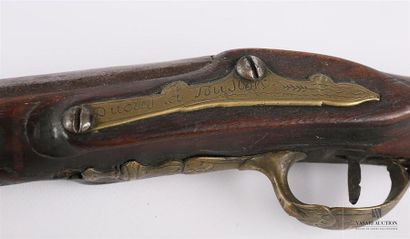 Fusil monocanon, platine à silex transformé...