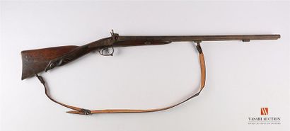 Fusil de chasse à percussion, canons en table,...