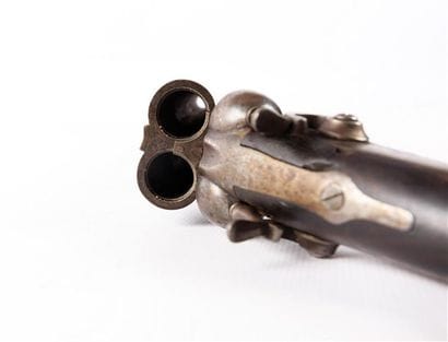 Fusil de chasse à canon juxtaposé - percussion...