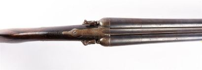 Fusil de chasse à canon juxtaposé - percussion...