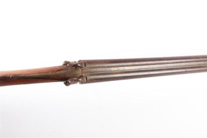 Fusil de chasse à broches, platines en arrière,...