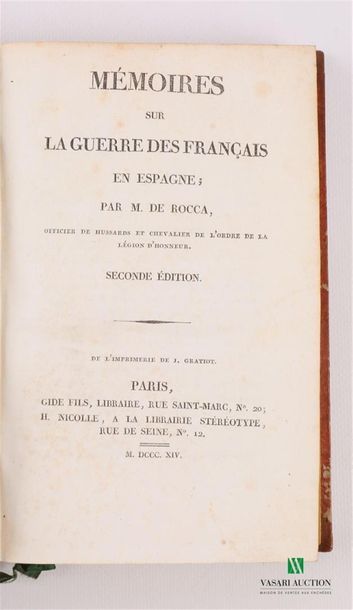 DE ROCCA - Mémoires sur la guerre des francais...
