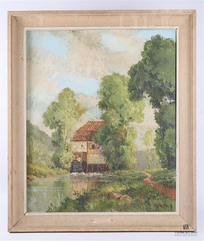 HAUK René (XXème siècle)
Chaumière en bord...