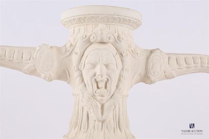 Vase en plâtre de forme gourde à panse sphérique...