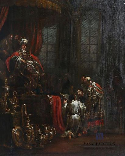 Ecole Hollandaise vers 1640
Le roi de Babylone
Huile...