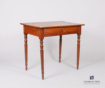 Table à écrire en bois naturel mouluré, le...