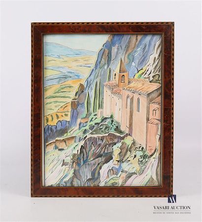 Ecole française d et signéeu XXème siècle
Paysage...