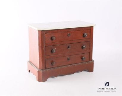 Commode de maitrise en bois naturel mouluré...