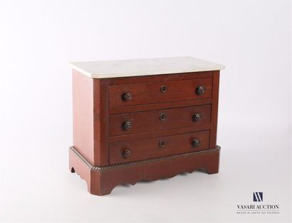 Commode de maitrise en bois naturel mouluré...