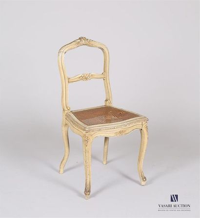 Chaise en bois naturel mouluré sculpté et...