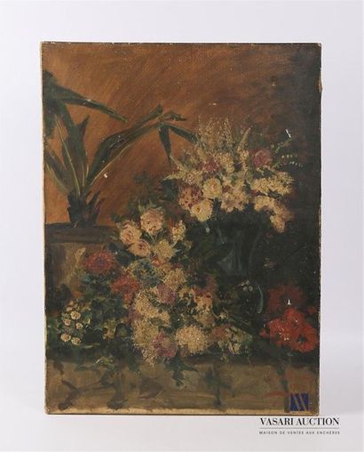 de PAUW R. 
Nature morte au bouquet de fleur
Huile...