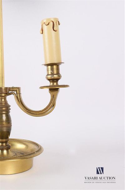 Lampe bouillotte en bronze à deux bras de...