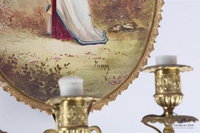 Paire d'appliques à trois bras de lumière...