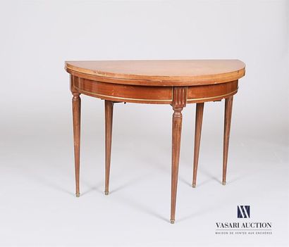 Table demi-lune formant console en acajou...