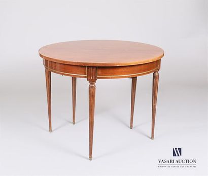 Table demi-lune formant console en acajou...
