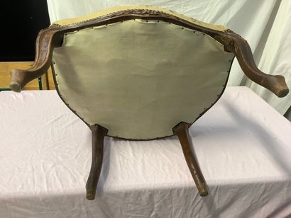 Louis XV style cabriolet armchair, late 19th...