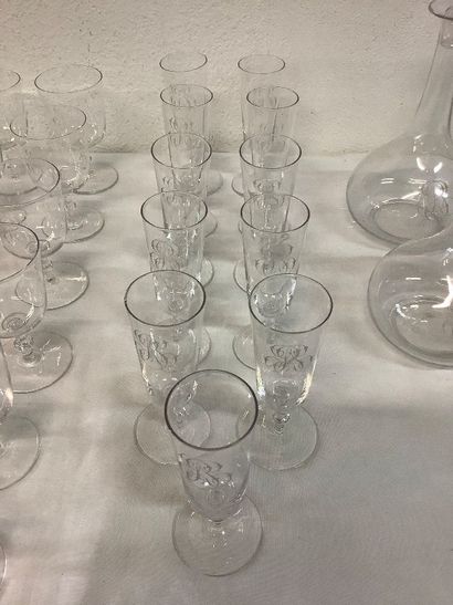 Cristal: très beau service de verres en cristal...