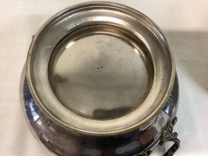 Soupière en métal argenté, hauteur 17 cm,...