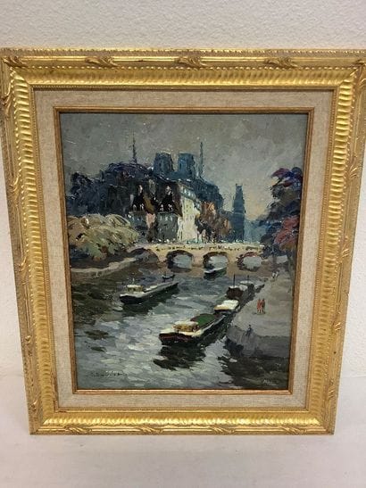 BOUDET Pierre 1915-2011: oil on panel 