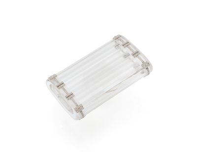 Étui à cigarette en cristal de roche à section...
