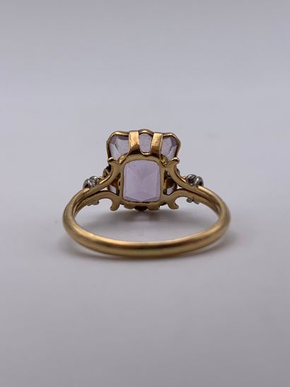 Bague en or jaune 750 millièmes ornée d une...