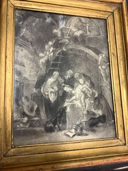Charcoal drawing (from the nativity to death)...