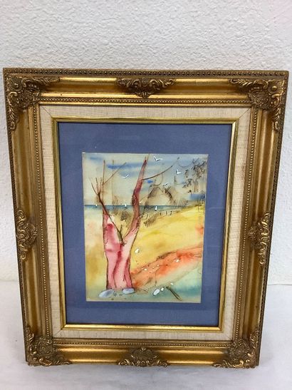 Maurice LEONARD (1899-1971): watercolor and...