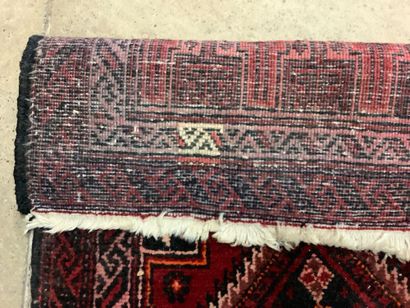 Persian corridor carpet, handmade wool, geometric...