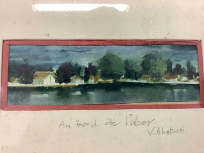 Abbatucci Violaine (after) small watercolor...
