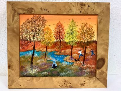 BOLEZ Yves: oil on canvas 
