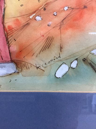 Maurice LEONARD (1899-1971): watercolor and...