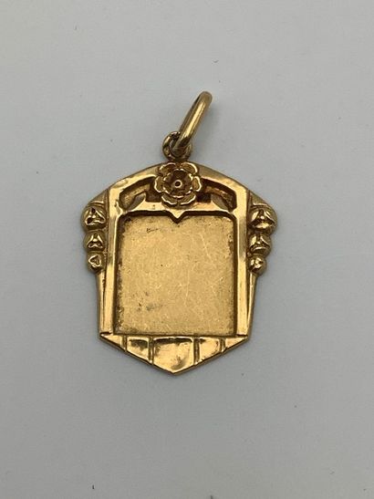 Or jaune 750 millièmes comprenant une broche...