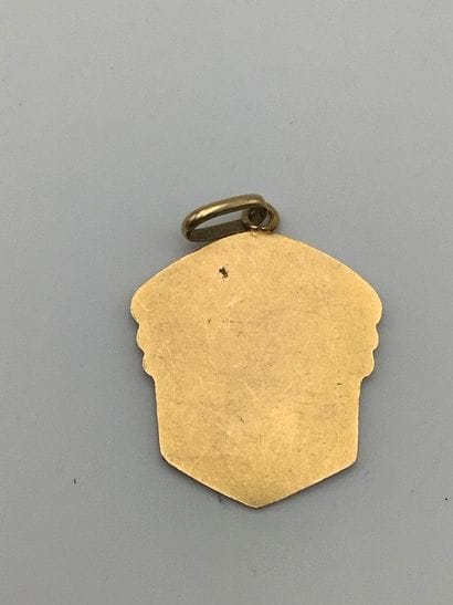 Or jaune 750 millièmes comprenant une broche...
