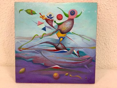 MEJIAS Alvaro: small oil on panel after Alvaro...