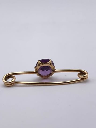 Broche barrette en or jaune 750 millièmes...