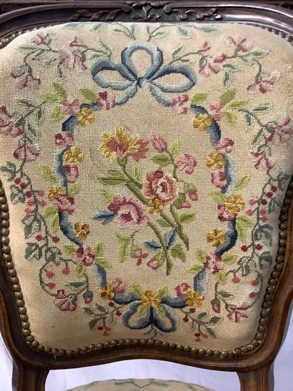 Louis XV style cabriolet armchair, late 19th...