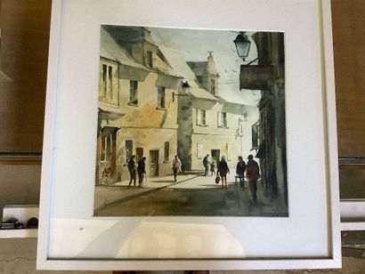 Watercolor by Violaine Abbatucci depicting...