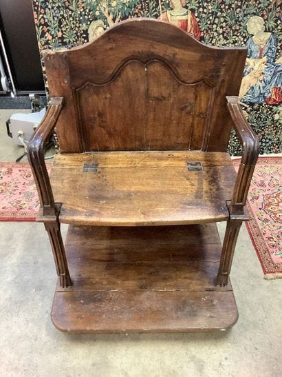 Double-seated church stall armchair for the...