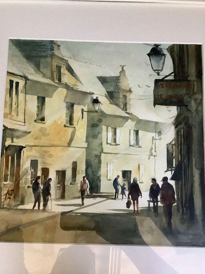 Watercolor by Violaine Abbatucci depicting...