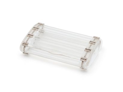 Étui à cigarette en cristal de roche à section...