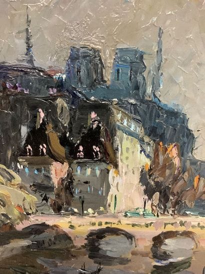 BOUDET Pierre 1915-2011: oil on panel 