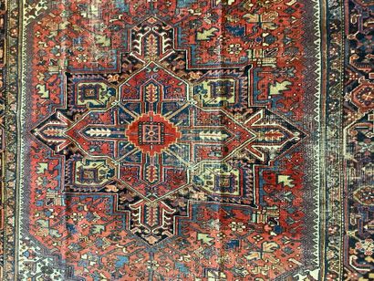 Persian wool hand carpet in the HERIZ style,...