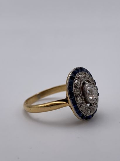 Bague en or jaune750 millièmes et probablement...