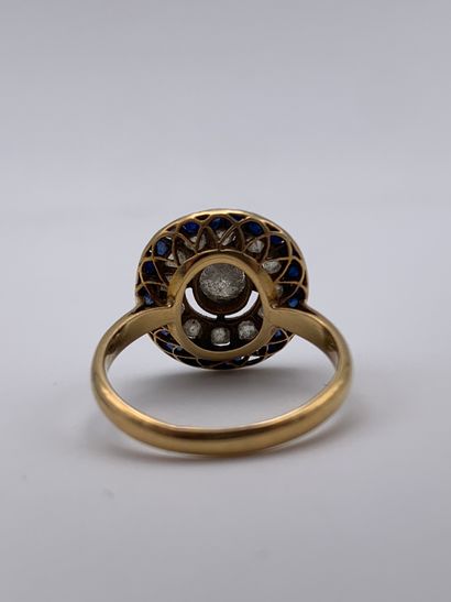 Bague en or jaune750 millièmes et probablement...