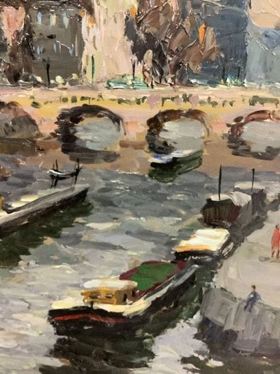 BOUDET Pierre 1915-2011: oil on panel 
